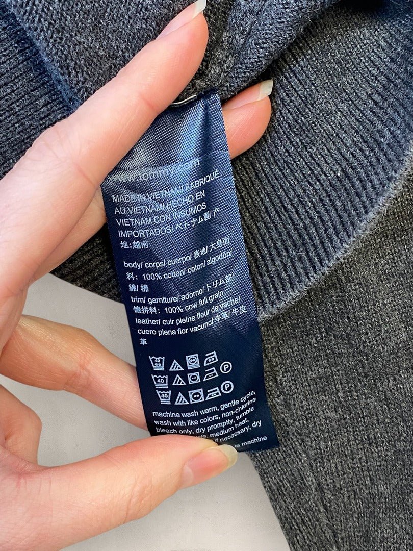 Pull 1/4 zip Tommy Hilfiger - homme M - gris - Très bon état - Ts0137 - amifrip