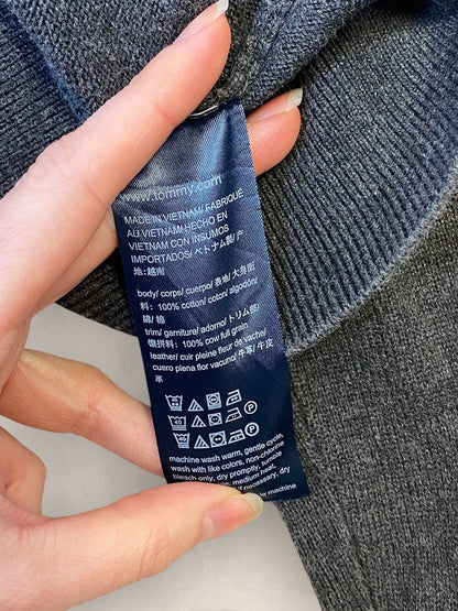 Pull 1/4 zip Tommy Hilfiger - homme M - gris - Très bon état - Ts0137 - amifrip