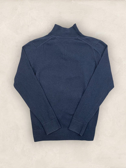 Pull 1/4 zip Tommy Hilfiger - Homme M - marine - Coton - Très bon état - Ts0208 - amifrip