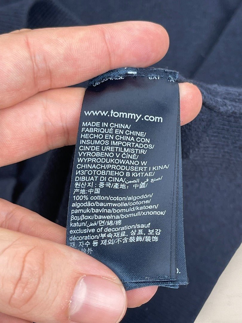Pull 1/4 zip Tommy Hilfiger - Homme M - marine - Coton - Très bon état - Ts0208 - amifrip