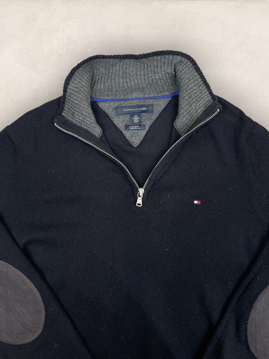 Pull 1/4 zip Tommy Hilfiger - Homme M - Noir - Coton - Tbé - Vl0333 - amifrip