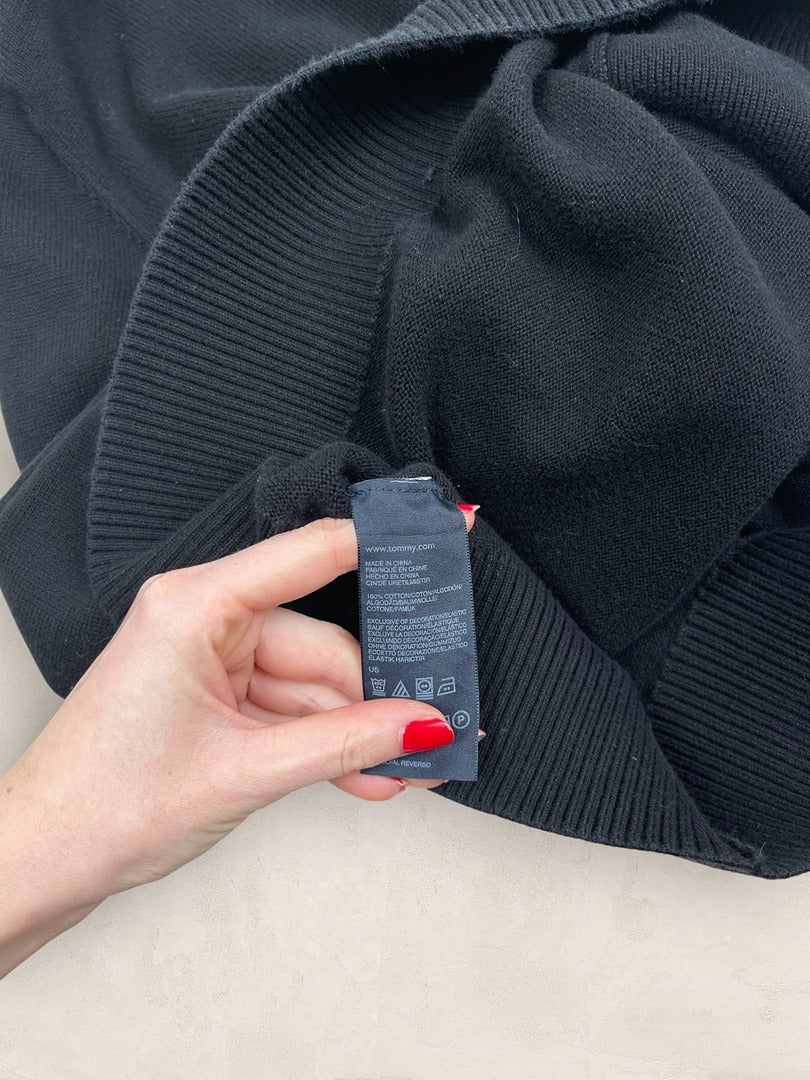 Pull 1/4 zip Tommy Hilfiger - Homme Xl - Noir - Coton - Très bon état - Ts0222 - amifrip