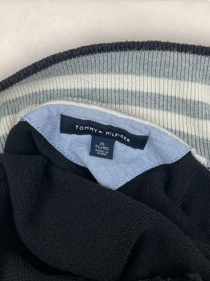 Pull 1/4 zip Tommy Hilfiger - Homme Xl - Noir - Coton - Très bon état - Ts0223 - amifrip