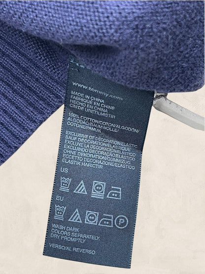 Pull 1/4 zip Tommy Hilfiger - homme Xxl - Bleu marine - Coton - Très bon état - Ts0170 - amifrip