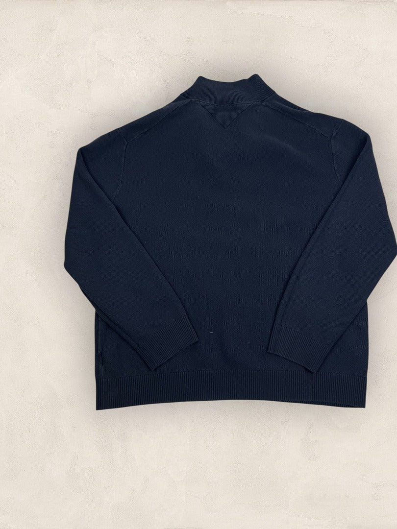 Pull 1/4 zip Tommy Hilfiger - Homme Xxl - Marine - Coton - Très bon état - Ts0229 - amifrip