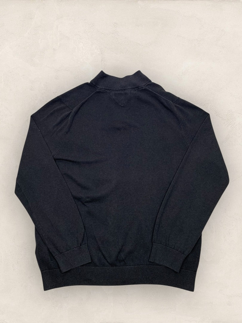 Pull 1/4 Zip Tommy Hilfiger Homme Xxl Noir Tbe - Ts0145 - amifrip