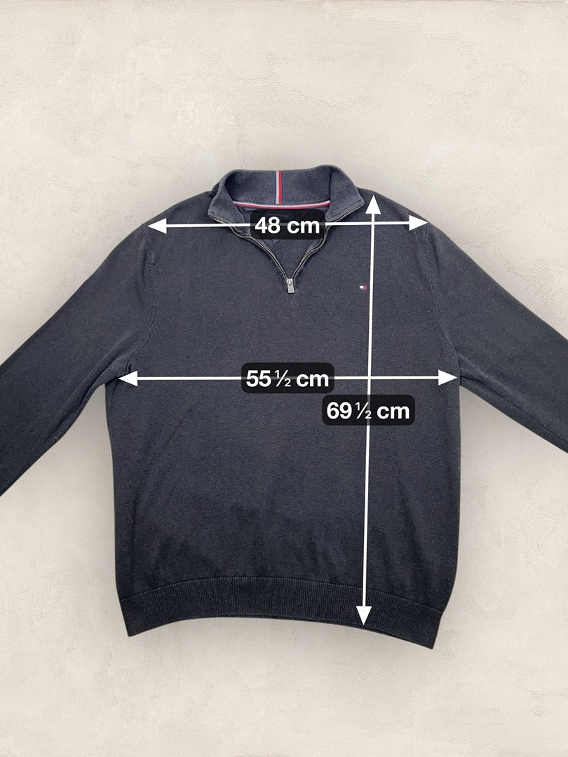 Pull 1/4 Zip Tommy Hilfiger Homme Xxl Noir Tbe - Ts0145 - amifrip