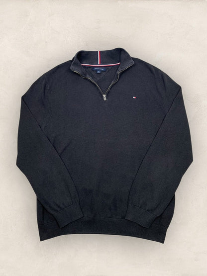 Pull 1/4 Zip Tommy Hilfiger Homme Xxl Noir Tbe - Ts0145 - amifrip