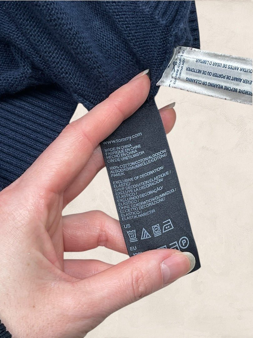 Pull 1/4 Zip Tommy Hilfiger Homme Xxl Rouge Marine Très Bon État - Ts0164 - amifrip