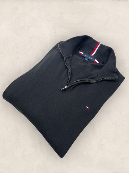 Pull 1/4 zip Tommy Hilfiger noir taille Xxl - Ts0127 - amifrip