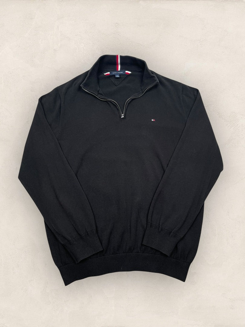 Pull 1/4 zip Tommy Hilfiger noir taille Xxl - Ts0127 - amifrip