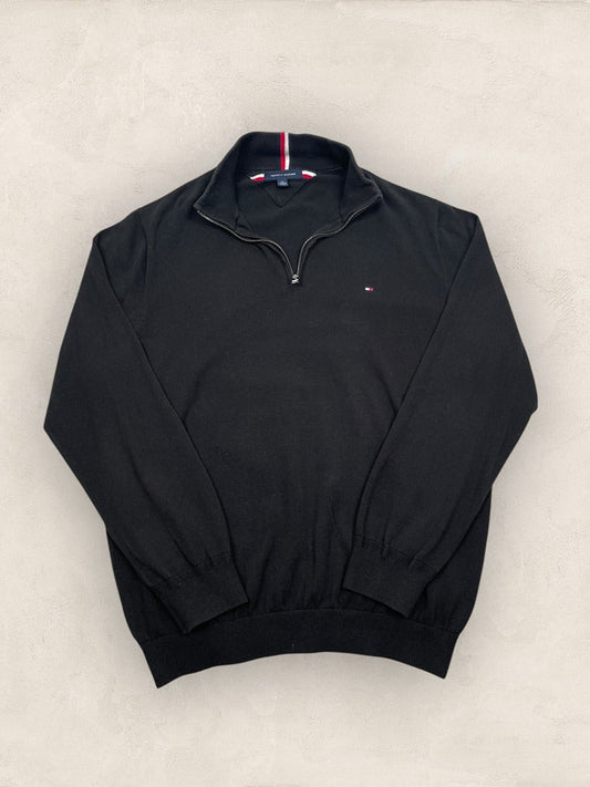 Pull 1/4 zip Tommy Hilfiger noir taille Xxl - Ts0127 - amifrip