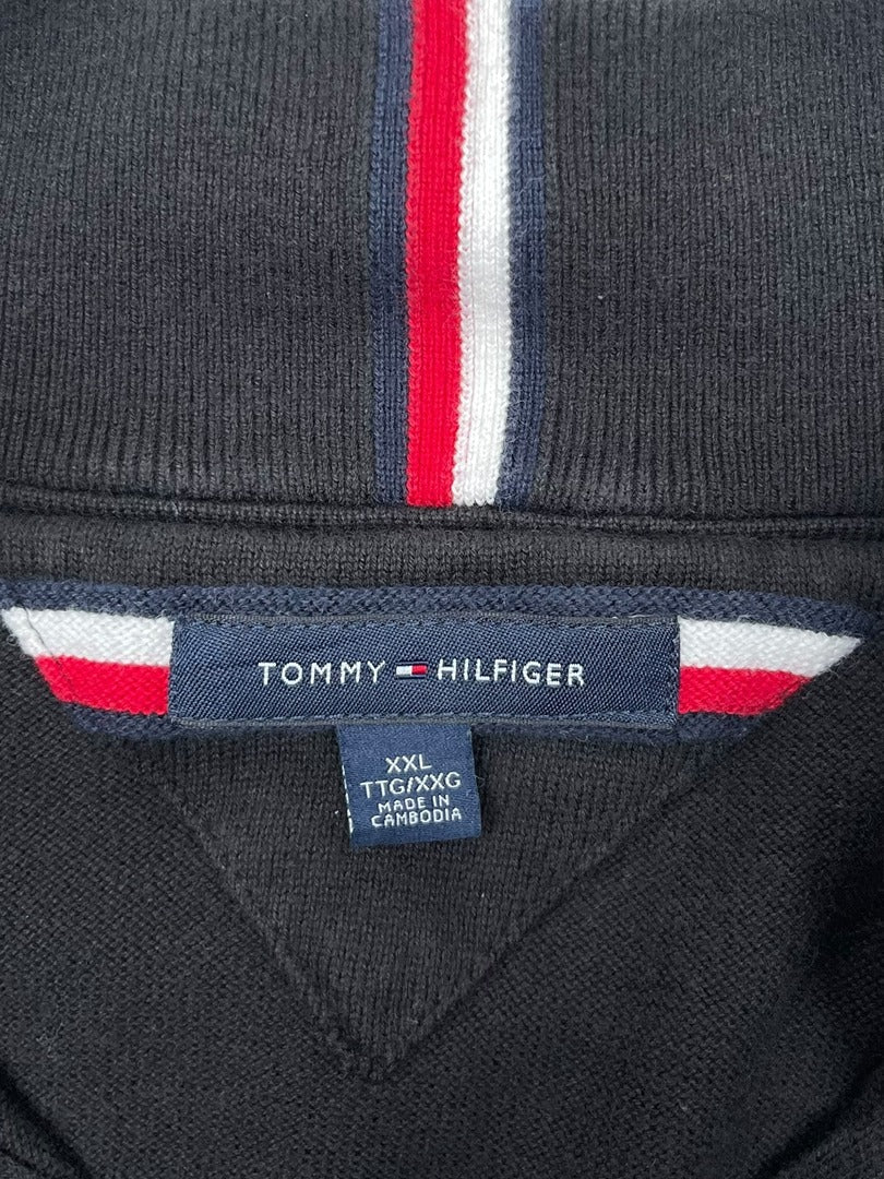 Pull 1/4 zip Tommy Hilfiger noir taille Xxl - Ts0127 - amifrip