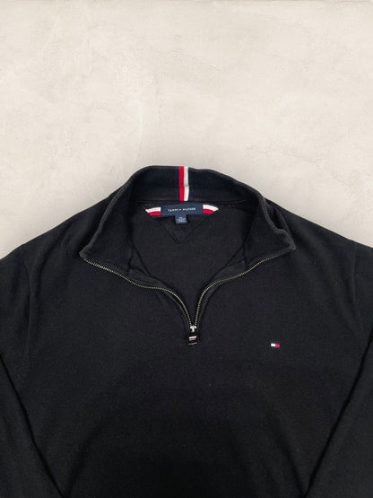 Pull 1/4 zip Tommy Hilfiger noir taille Xxl - Ts0127 - amifrip