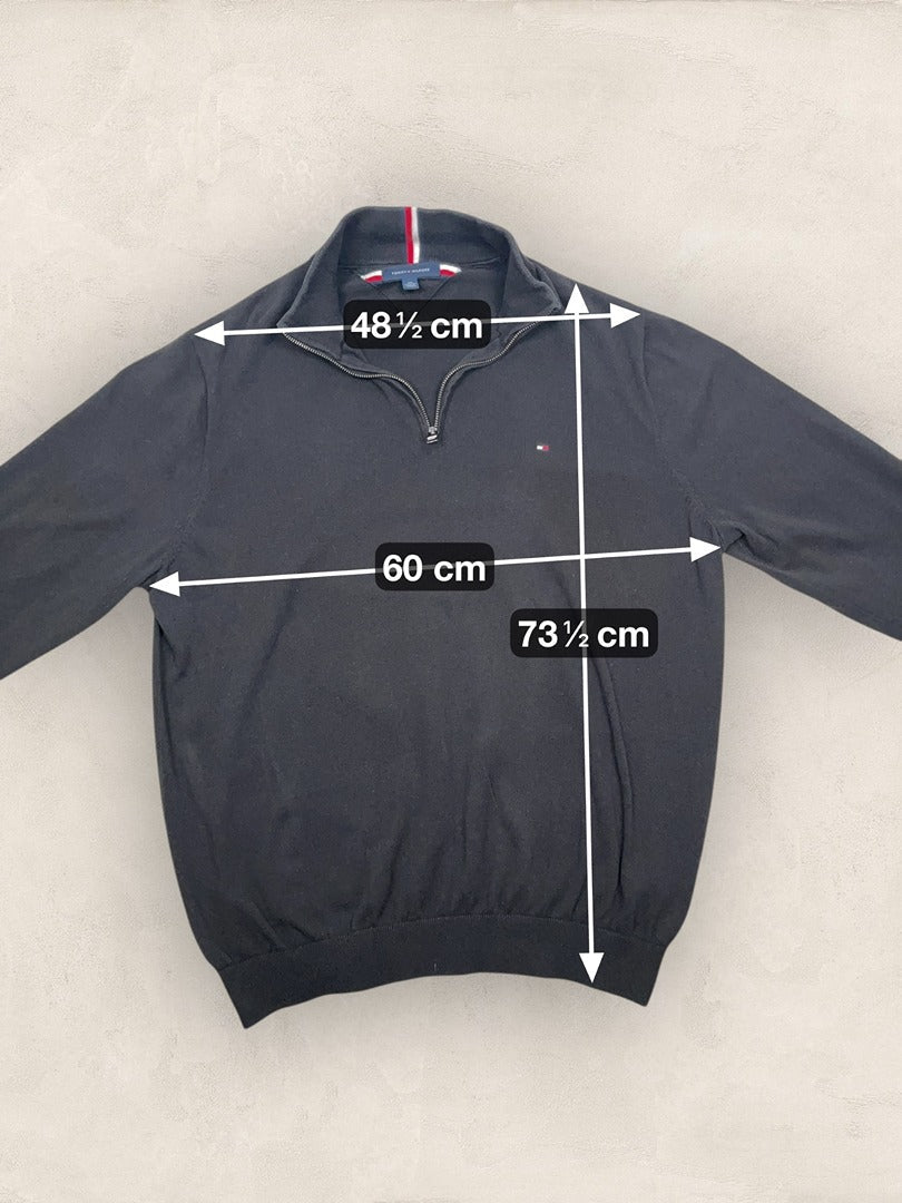 Pull 1/4 zip Tommy Hilfiger noir taille Xxl - Ts0127 - amifrip