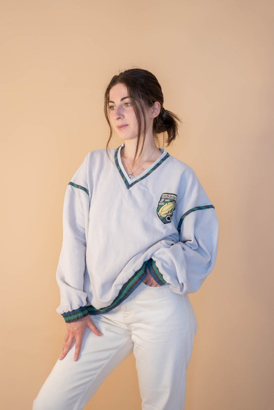 Pull Adidas Vintage Femme 851 - BLANC - L - amifrip - Friperie en ligne et vêtements vintage