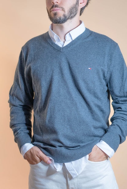 Pull Cachemire Tommy Hilfiger Homme 636 - GRIS - L - amifrip - Friperie en ligne et vêtements vintage