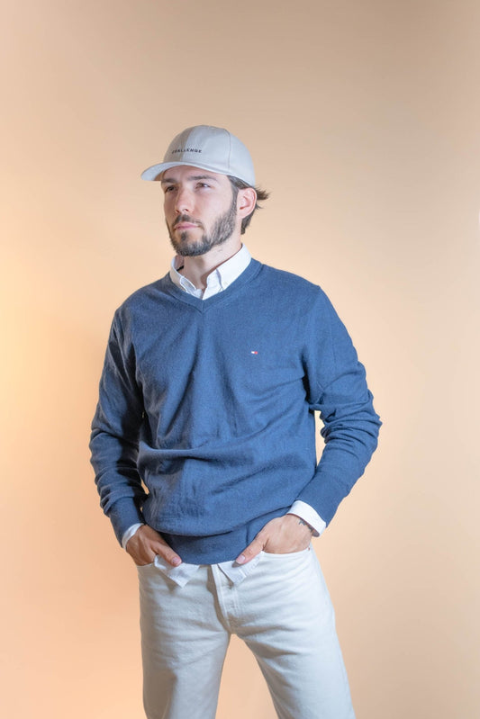 Pull Cachemire Tommy Hilfiger Homme 860 - BLEU - M - amifrip - Friperie en ligne et vêtements vintage