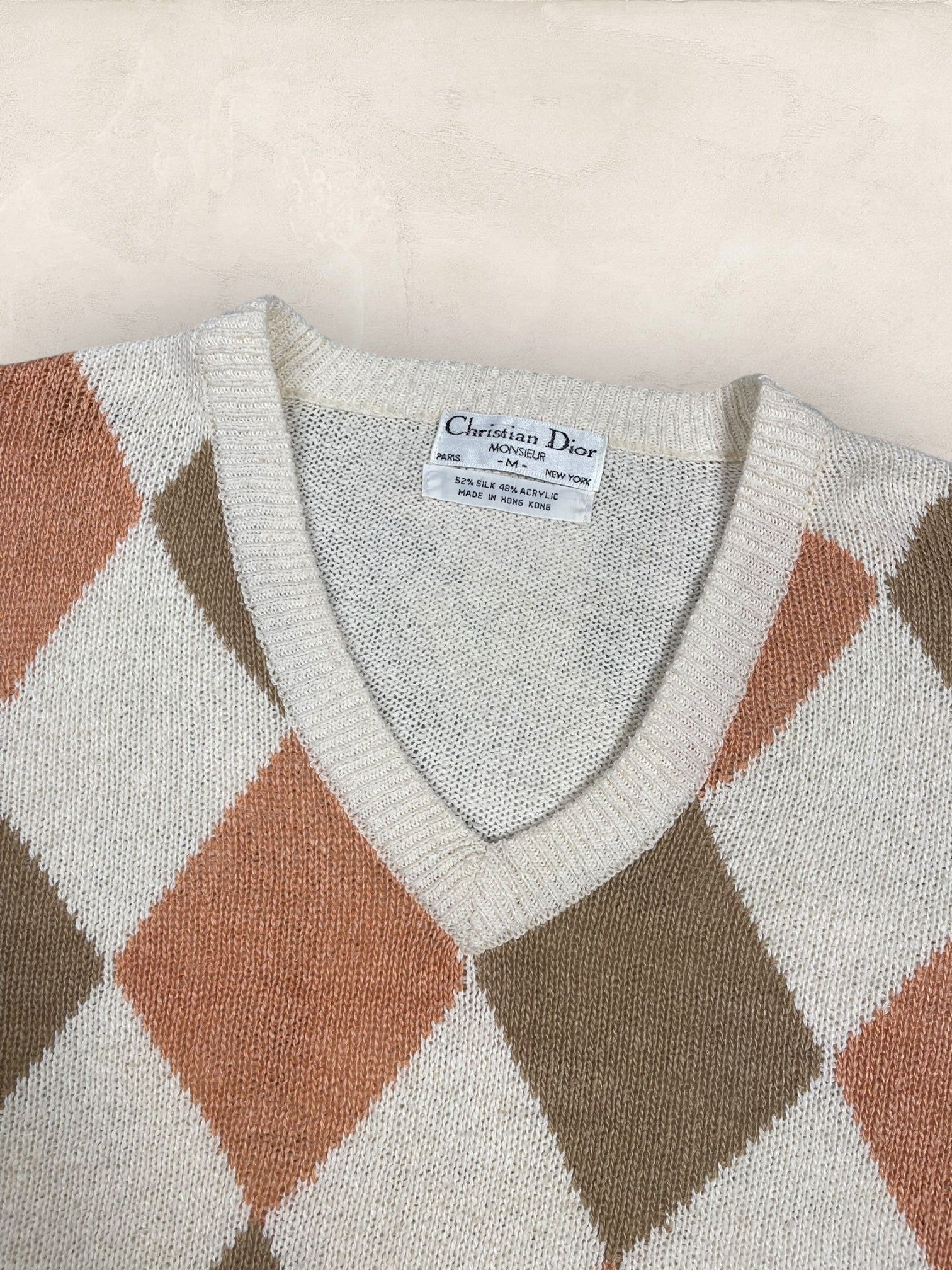 Pull Christian Dior Ref: 2529 - BEIGE - M - amifrip - Friperie en ligne et vêtements vintage