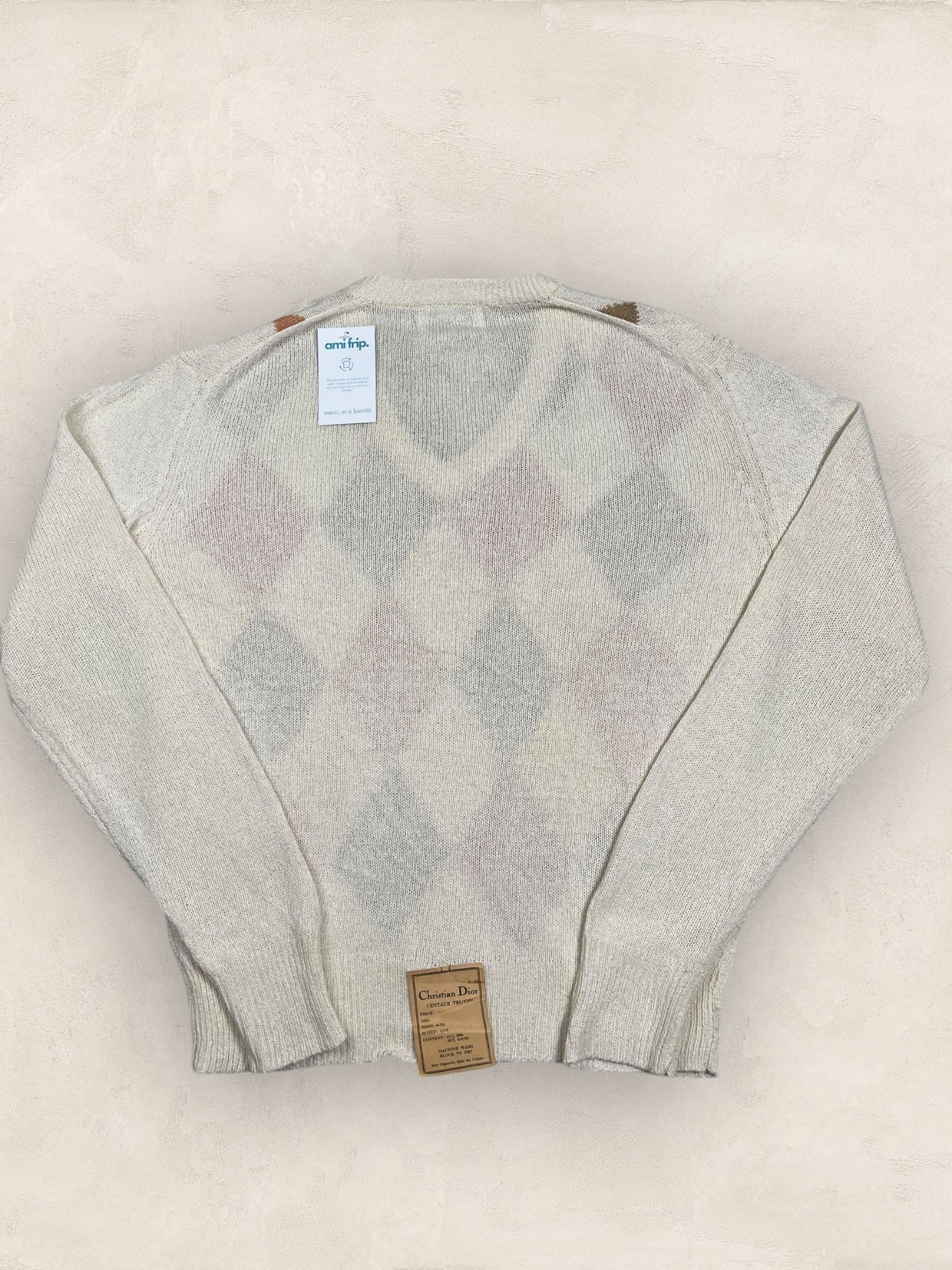 Pull Christian Dior Ref: 2529 - BEIGE - M - amifrip - Friperie en ligne et vêtements vintage