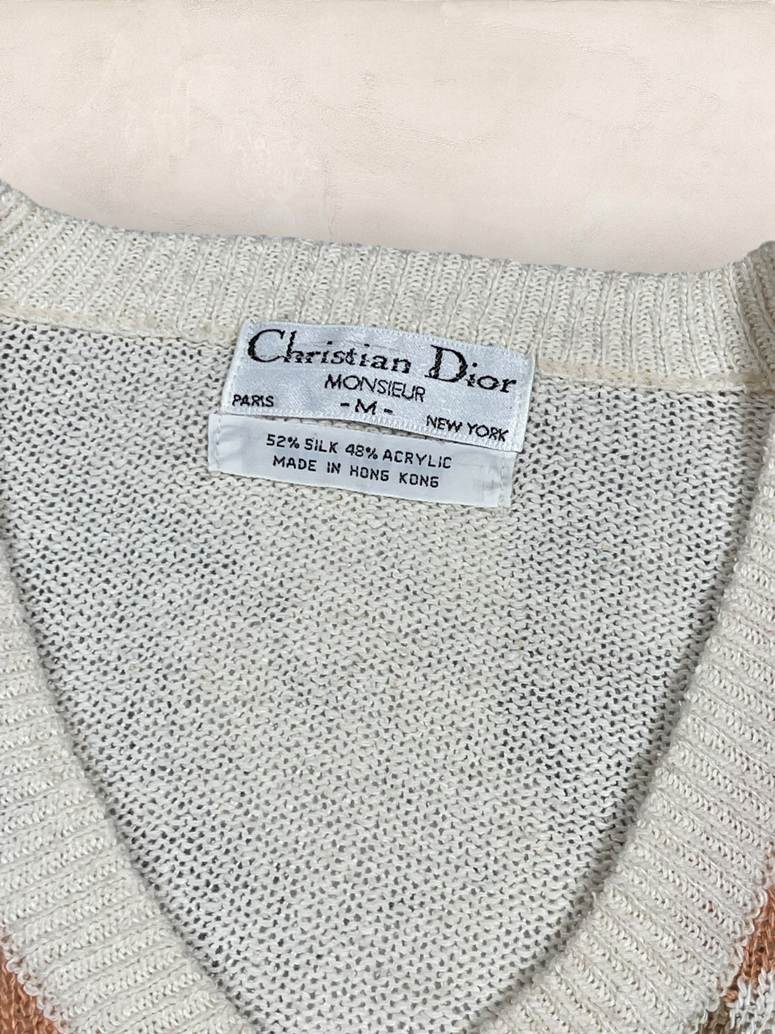 Pull Christian Dior Ref: 2529 - BEIGE - M - amifrip - Friperie en ligne et vêtements vintage
