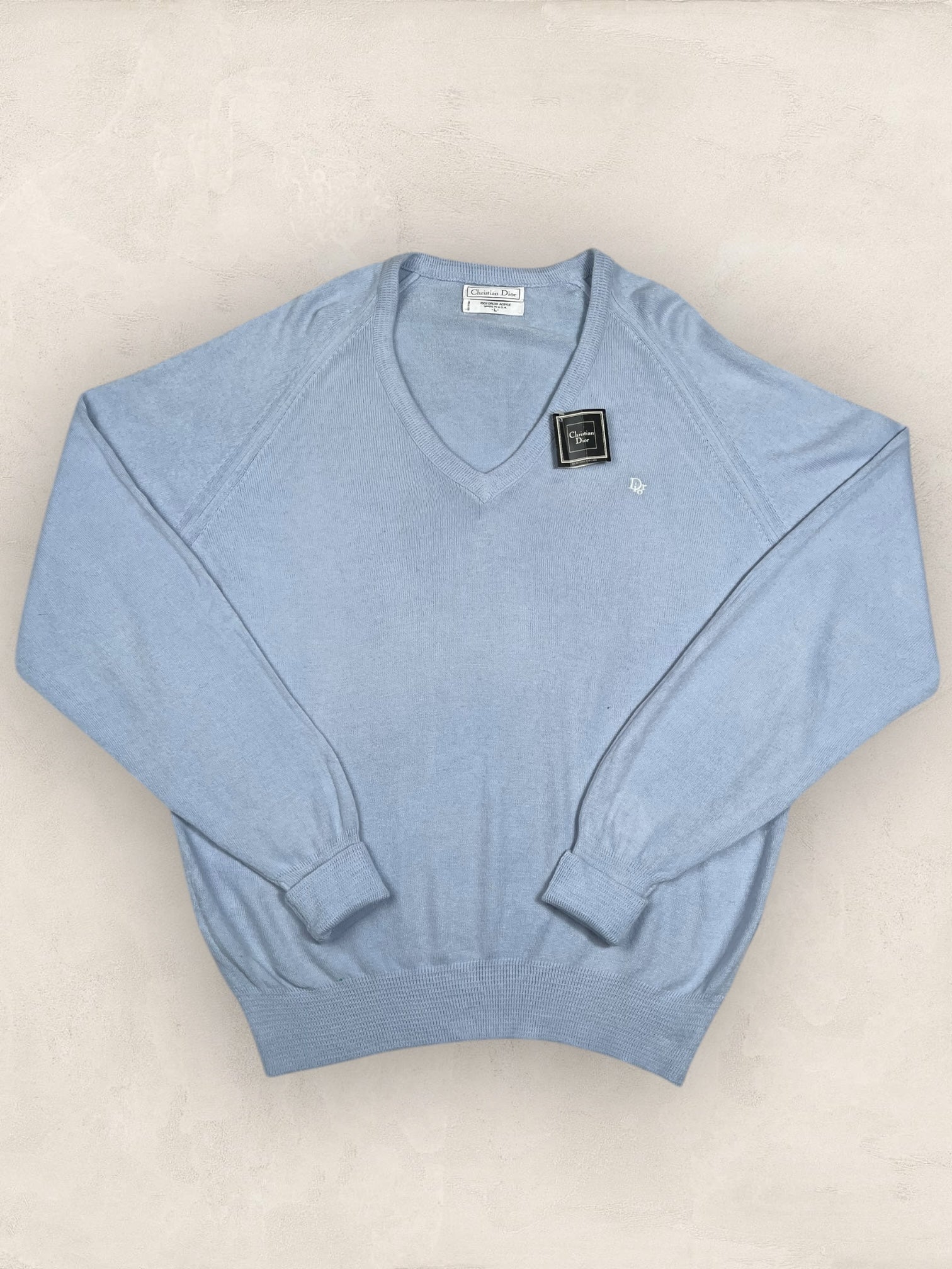 Pull Christian Dior Ref: 2548 - TURQUOISE - L - amifrip - Friperie en ligne et vêtements vintage
