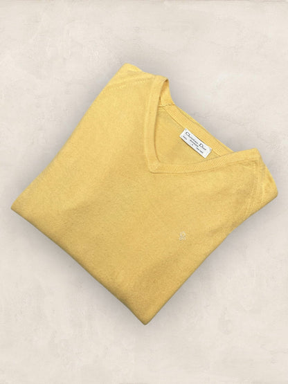 Pull Christian Dior Ref: 2550 - JAUNE - L - amifrip - Friperie en ligne et vêtements vintage