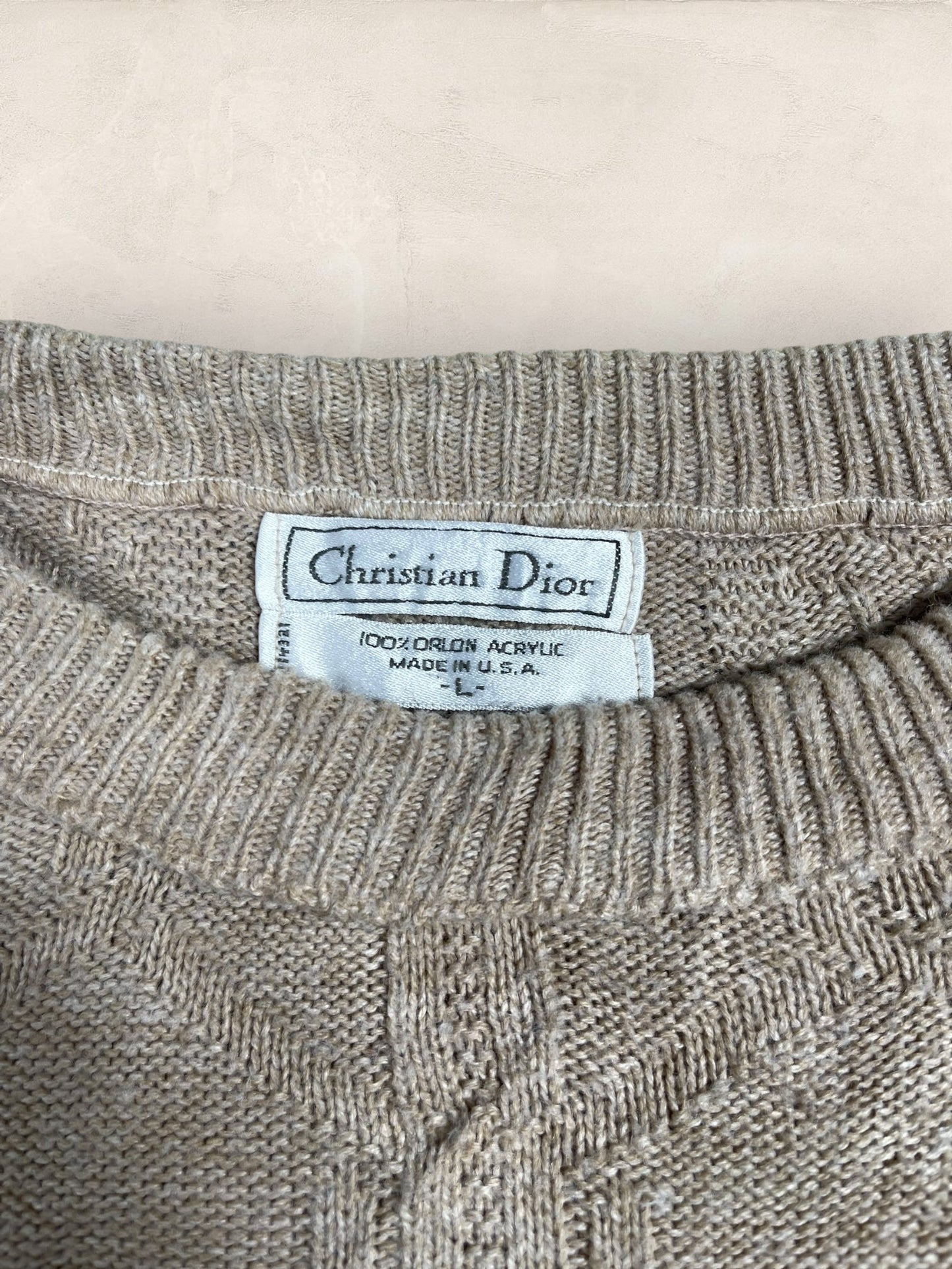 Pull Christian Dior Ref: 2552 - BEIGE - L - amifrip - Friperie en ligne et vêtements vintage