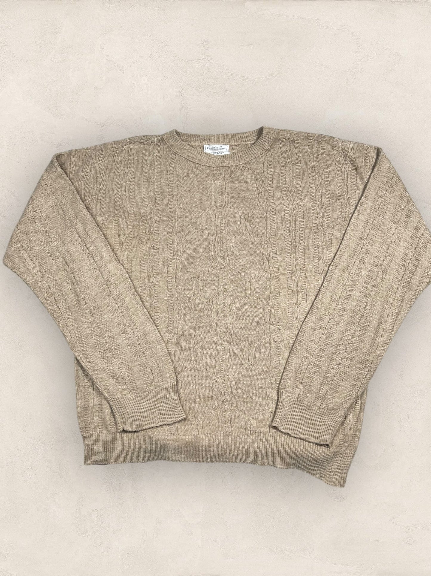 Pull Christian Dior Ref: 2552 - BEIGE - L - amifrip - Friperie en ligne et vêtements vintage