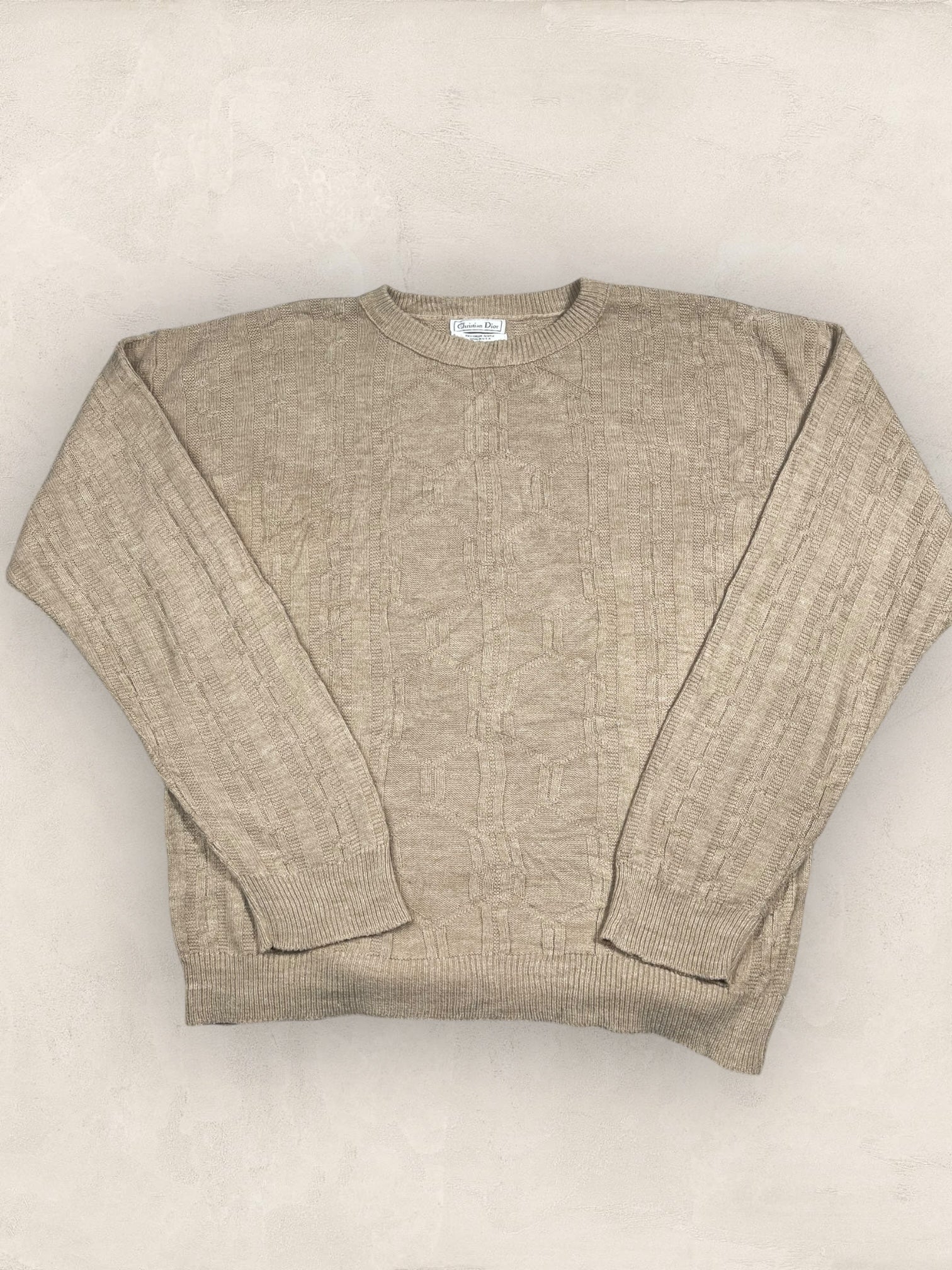 Pull Christian Dior Ref: 2552 - BEIGE - L - amifrip - Friperie en ligne et vêtements vintage