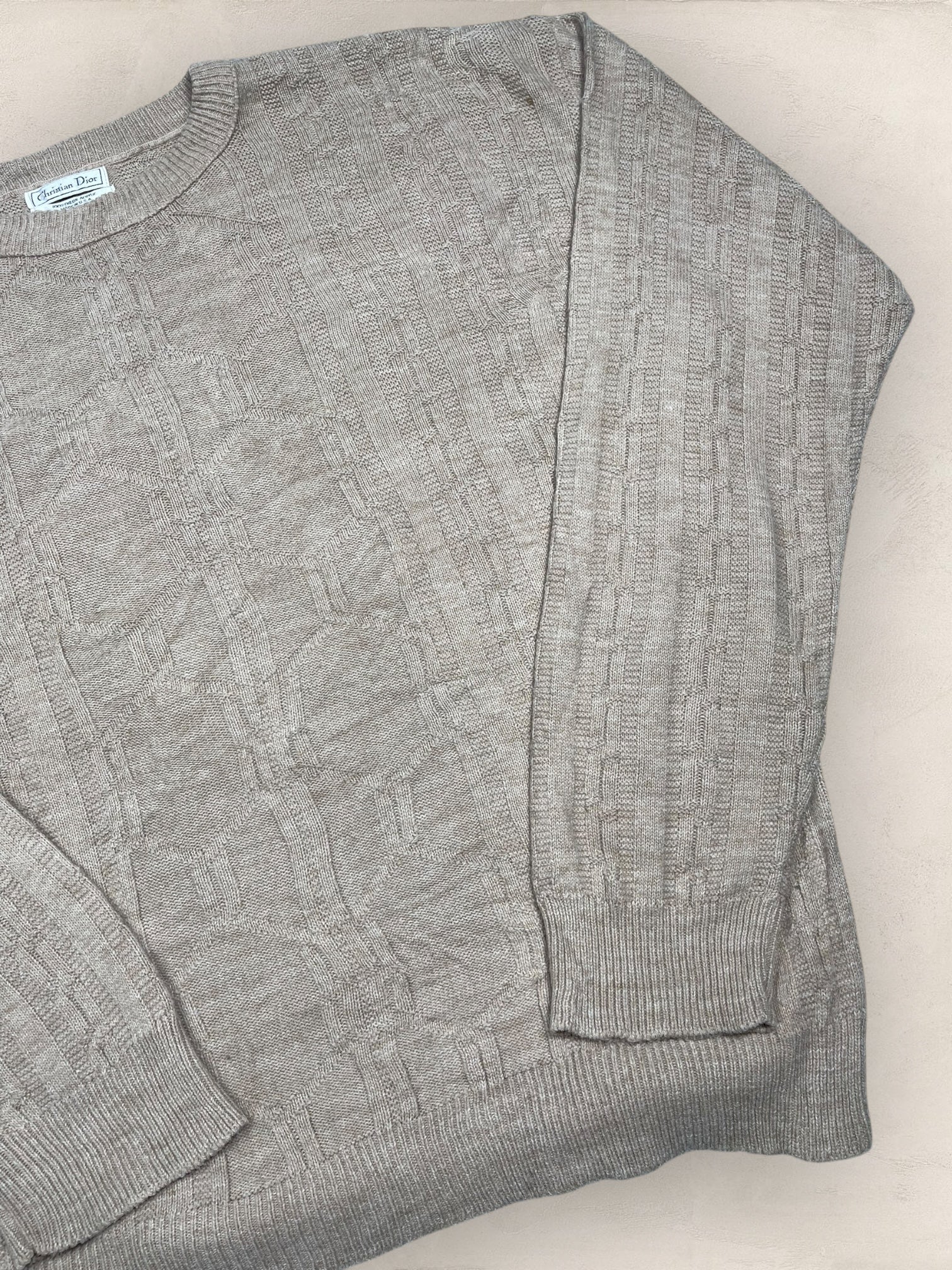Pull Christian Dior Ref: 2552 - BEIGE - L - amifrip - Friperie en ligne et vêtements vintage