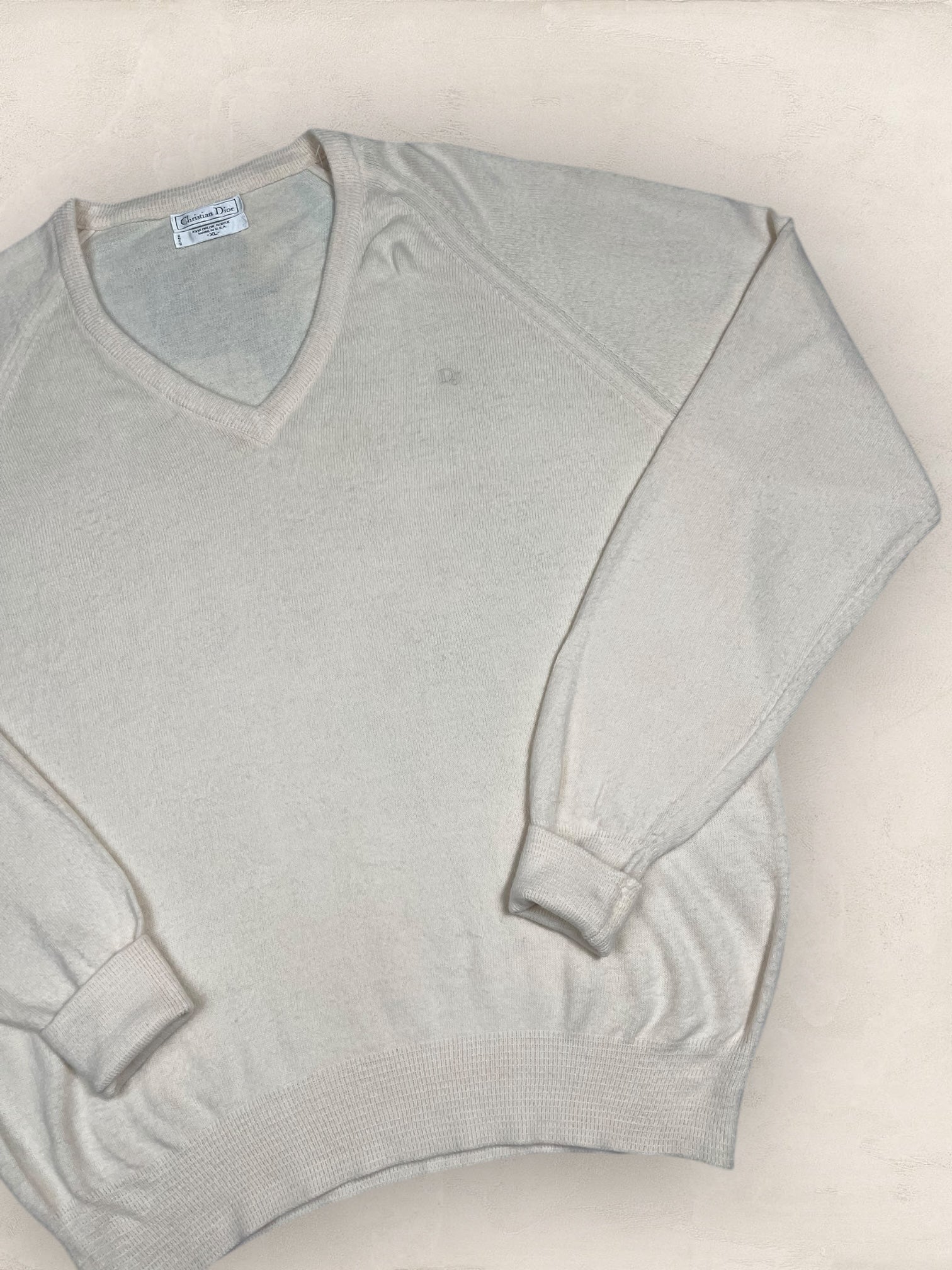 Pull Christian Dior Ref: 2553 - CREME - XL - amifrip - Friperie en ligne et vêtements vintage