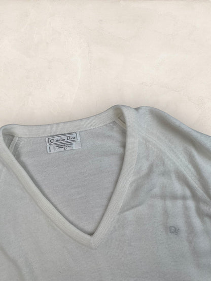 Pull Christian Dior Vintage Blanc Homme Ref: 2565 - BLANC - L - amifrip