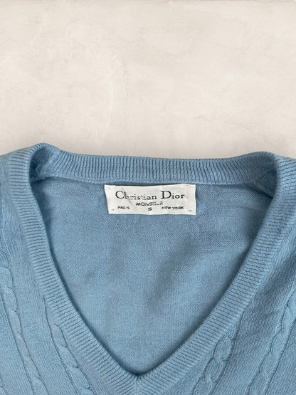 Pull Christian Dior Vintage Femme S Bleu Ref: 2572 - Bleu - S - amifrip