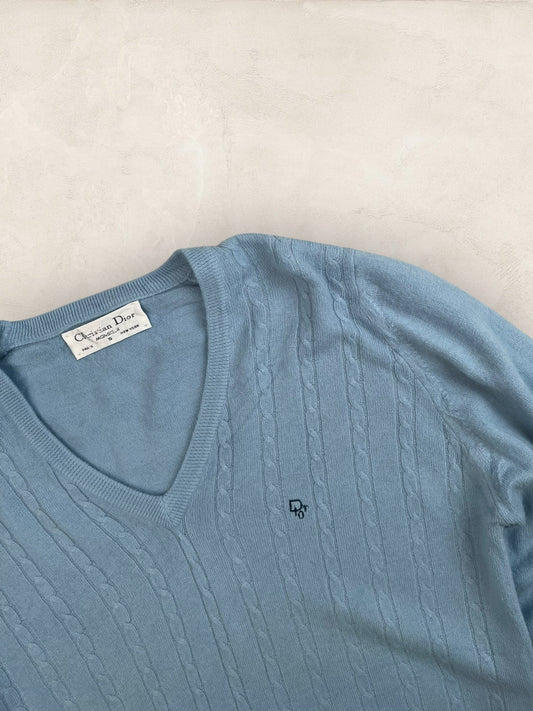 Pull Christian Dior Vintage Femme S Bleu Ref: 2572 - Bleu - S - amifrip