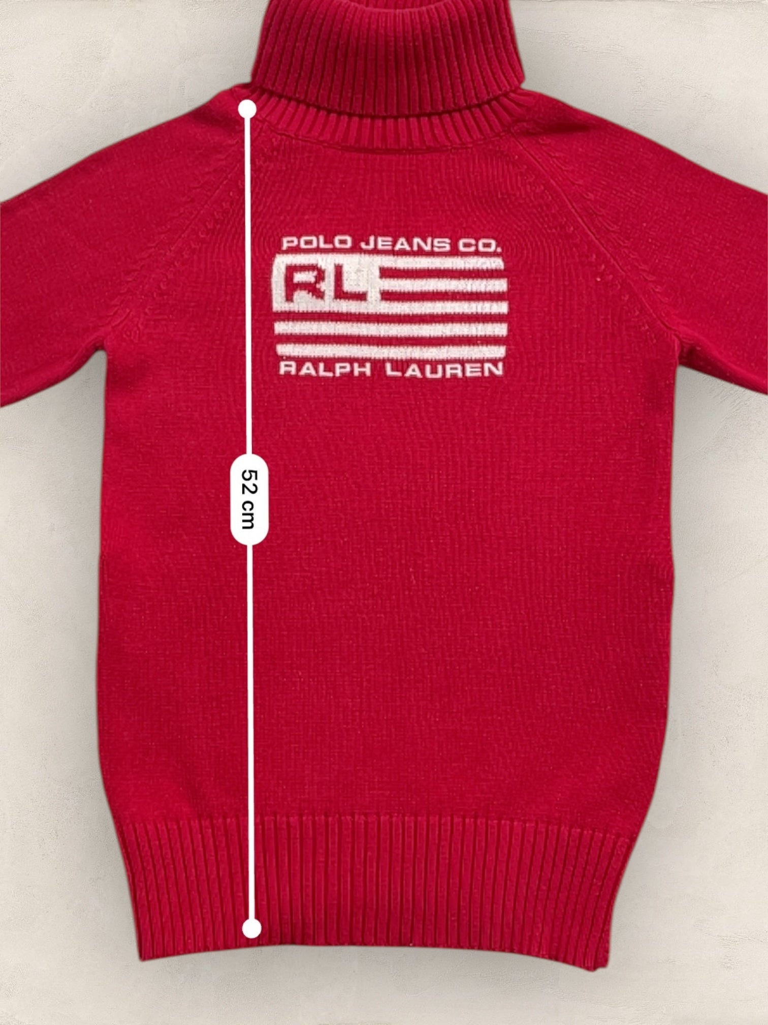 Pull col roulé Ralph Lauren Flag/Drapeau américain ref: 2582 - ROUGE - XS - amifrip - Friperie en ligne et vêtements vintage