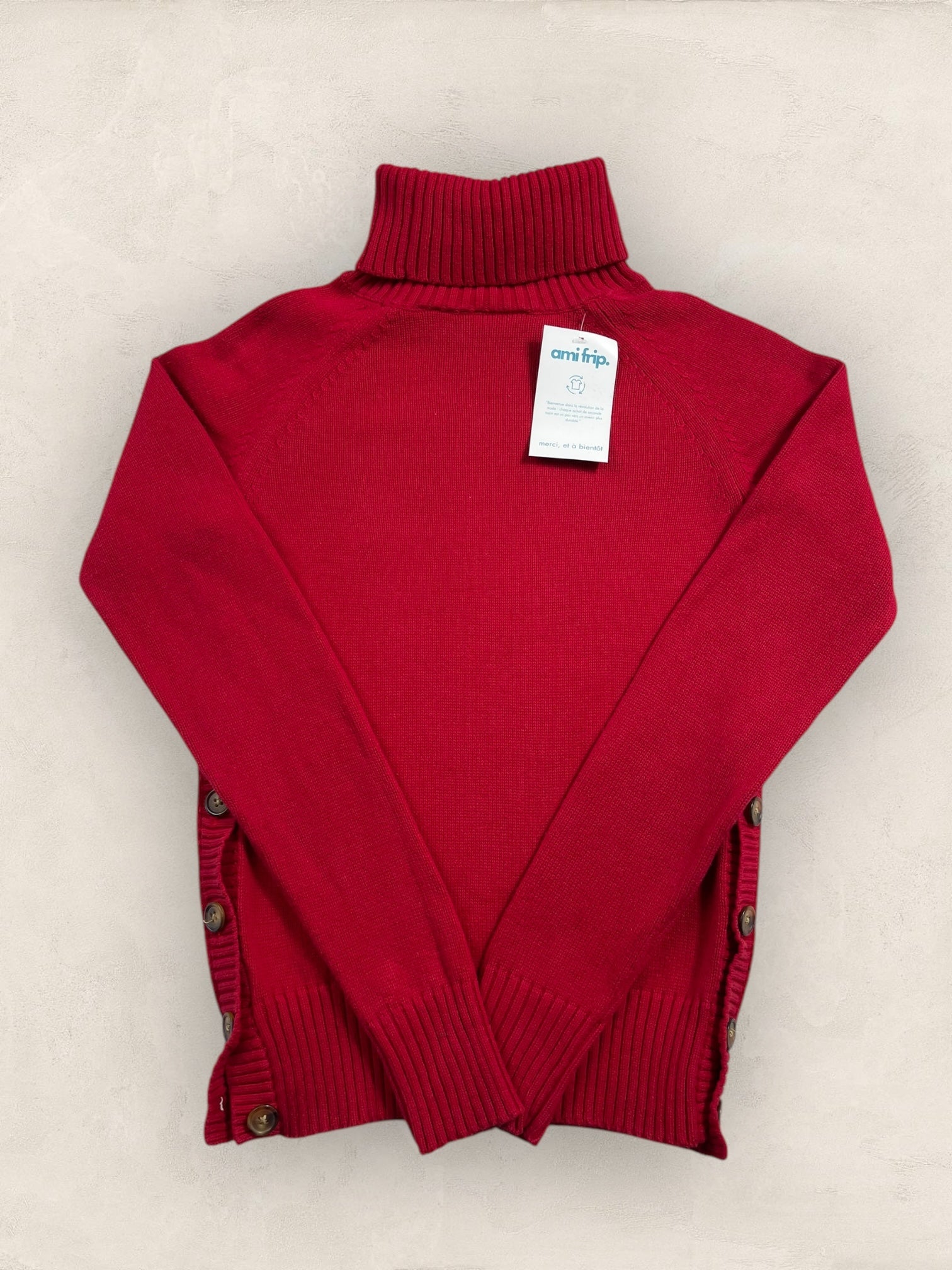 Pull col roulé Ralph Lauren Flag/Drapeau américain ref: 2582 - ROUGE - XS - amifrip - Friperie en ligne et vêtements vintage