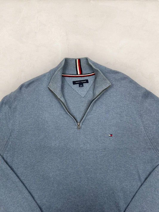 Pull Col Roulé Tommy Hilfiger - Homme L - Bleu Clair - Très Bon État - Ts0125 - amifrip