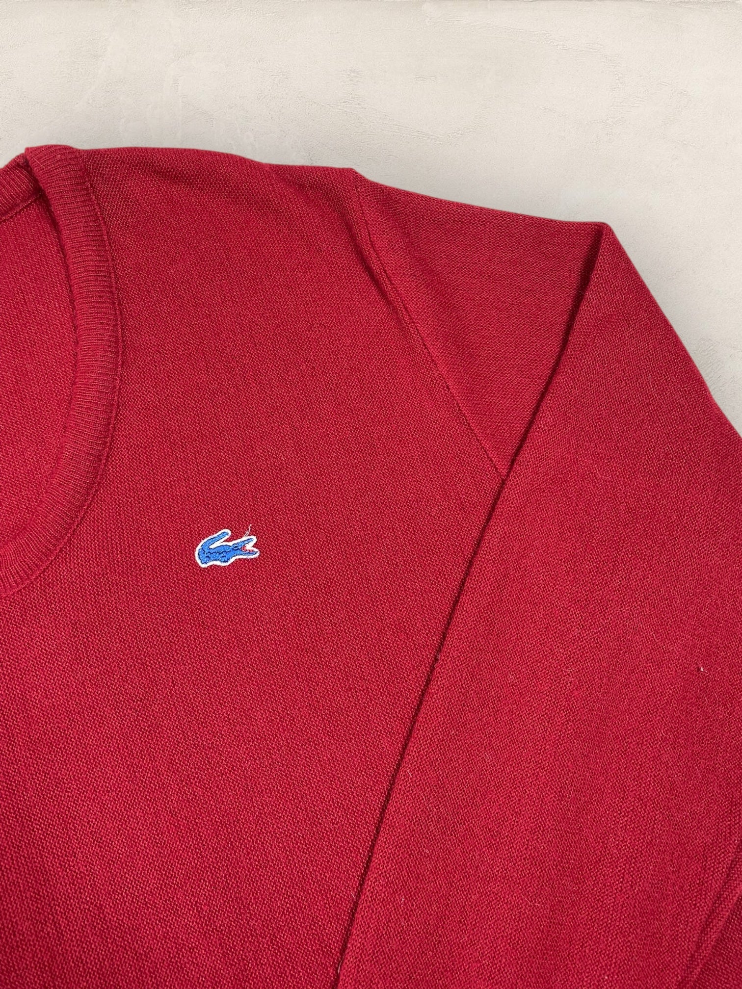Pull Col V Homme Lacoste BORDEAUX L Ref:2848 - BORDEAUX - L - amifrip - Friperie en ligne et vêtements vintage