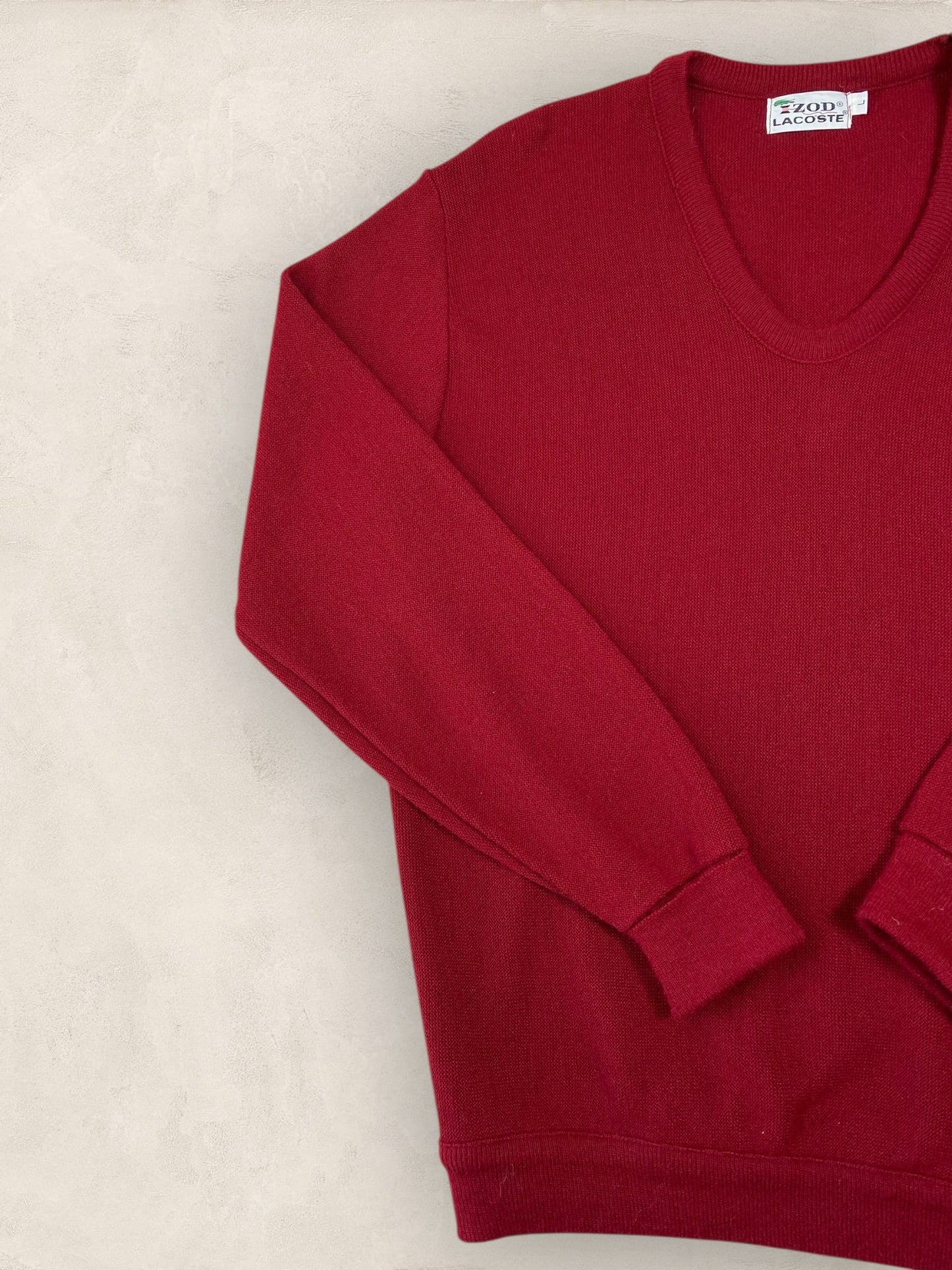Pull Col V Homme Lacoste BORDEAUX L Ref:2848 - BORDEAUX - L - amifrip - Friperie en ligne et vêtements vintage