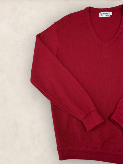 Pull Col V Homme Lacoste BORDEAUX L Ref:2848 - BORDEAUX - L - amifrip - Friperie en ligne et vêtements vintage
