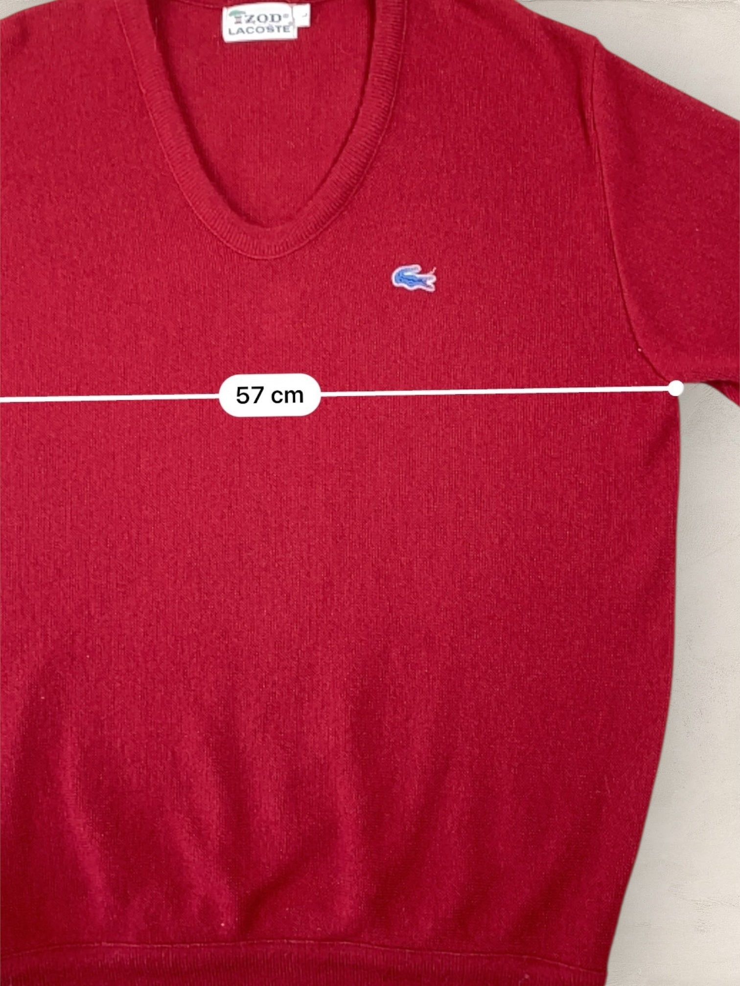 Pull Col V Homme Lacoste BORDEAUX L Ref:2848 - BORDEAUX - L - amifrip - Friperie en ligne et vêtements vintage