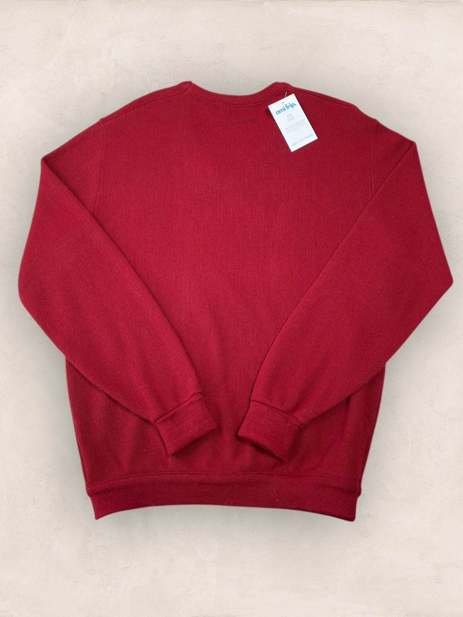 Pull Col V Homme Lacoste BORDEAUX L Ref:2848 - BORDEAUX - L - amifrip - Friperie en ligne et vêtements vintage