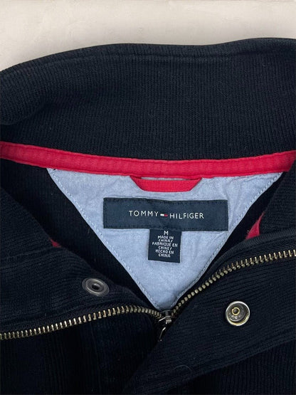 Pull col zippé Tommy Hilfiger - Homme M - Noir - Coton - Très bon état - Ts0242 - amifrip
