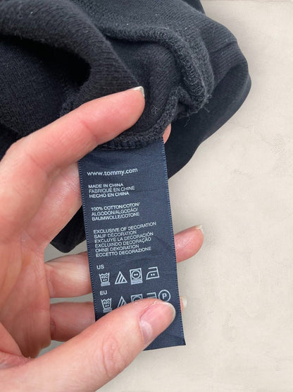 Pull col zippé Tommy Hilfiger - Homme M - Noir - Coton - Très bon état - Ts0242 - amifrip