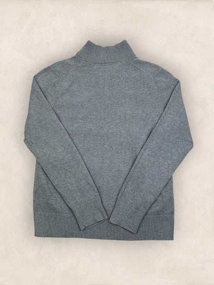 Pull Demi - zip Tommy Hilfiger - Homme M - Gris - Coton - Très bon état - Ts0252 - amifrip