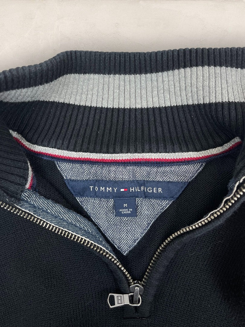 Pull demi - zip Tommy Hilfiger - Homme M - Navy - Coton - Vl0314 - amifrip