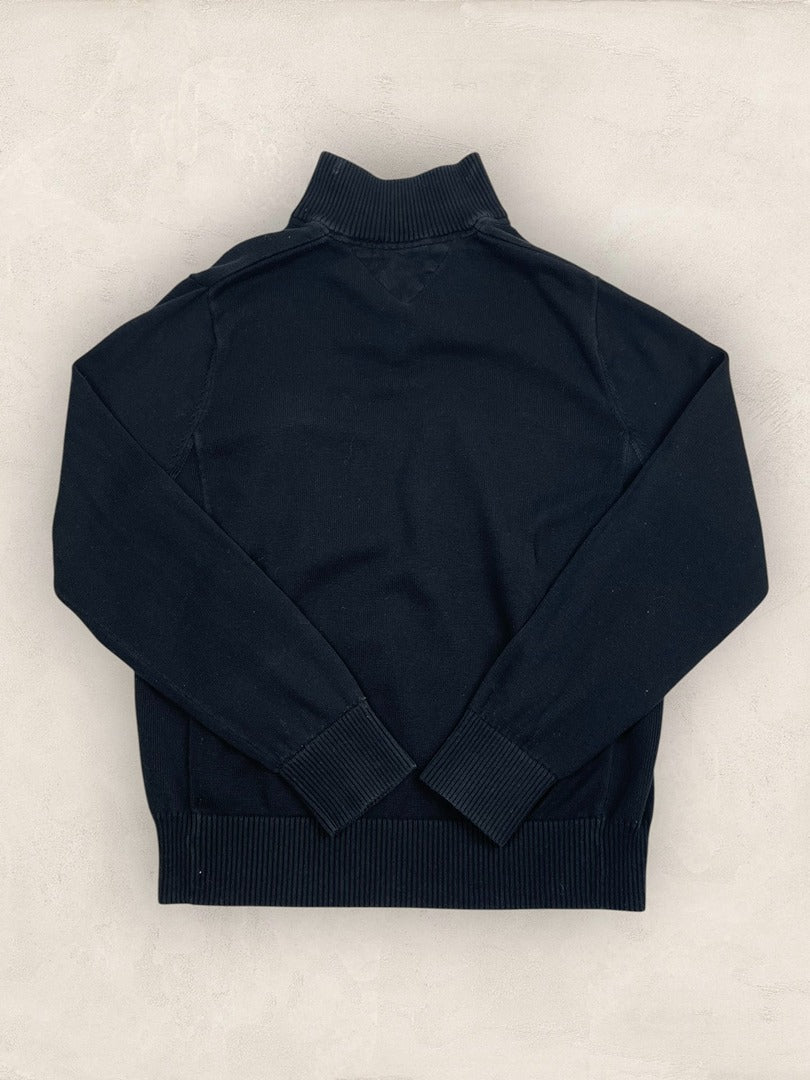 Pull demi - zip Tommy Hilfiger - Homme M - Navy - Coton - Vl0314 - amifrip