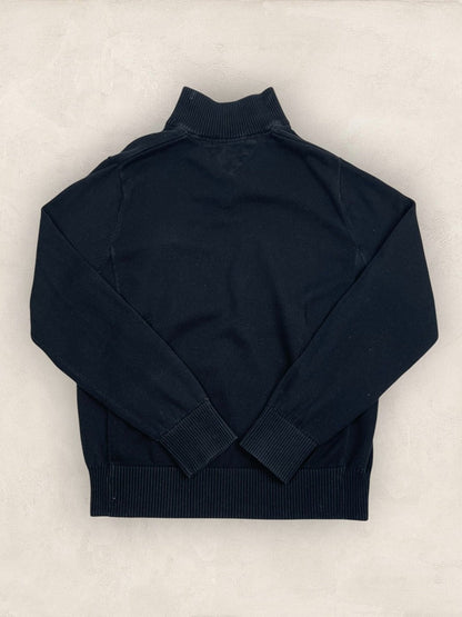 Pull demi - zip Tommy Hilfiger - Homme M - Navy - Coton - Vl0314 - amifrip