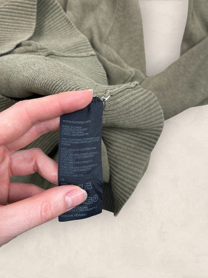 Pull Demi - zip Tommy Hilfiger - Homme M - Vert/kaki - Coton - Ts0253 - amifrip